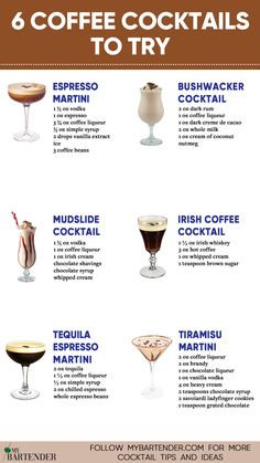 Coffee Cocktails Coffee Cocktail Recipes, Bartender Drinks Recipes, Espresso Martini Recipe, Bartender Drinks, Cocktails To Try, Easy Coffee