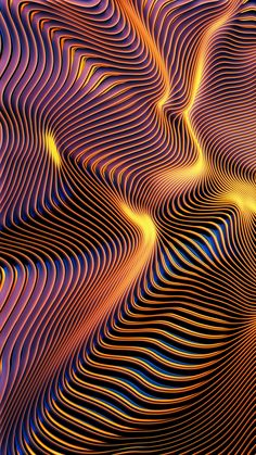 an abstract background with wavy lines in blue, yellow and orange colors that appear to be distorted