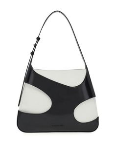 Shop Ferragamo cut out-detail shoulder bag Ferragamo Bag, White Shoulder Bag, Leather Cuts, Pretty Bags, Stylish Bag, Embossed Logo, Thom Browne, Lanvin, Vivienne Westwood