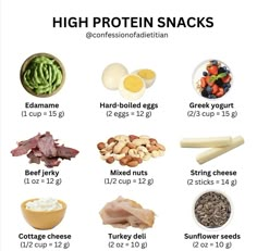 an image of high protein snacks