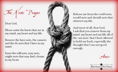 a rope that has been tied to the ground with words written on it and an image of