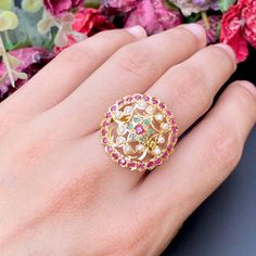 Featuring a floral pearl ring made in 22ct gold. The ring weighs 5.06 GMs Price Breakup Summary Component Rupees % of Total 22k Gold 24,605 74.4% Stones & Beads 2,112 6.4% Making Charges 4,429 13.4% Taxes (GST) 934 3.0% Total 33,080 100.0% View Detailed Price Breakup Watch Video Here Gold Emerald Ring For Marriage, 22k Gold Temple Jewelry Wedding Ring, Gold Ruby Ring With 17 Jewels For Wedding, Fusion Style Gold Wedding Rings, Gold Fusion Style Wedding Rings, Gold Fusion Wedding Rings, Elegant Gold Flower Ring For Festive Occasion, Wedding Ring In 22k Gold Hallmarked, 22k Gold Wedding Rings Fine Jewelry