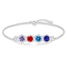 PRICES MAY VARY. Birthstone Bracelet: This bracelet adopts the design idea of cross knitting, embedded with 12 different colors of simulated birthstones. The bracelet design is simple and generous, and can match different types of clothes, suitable for a variety of scenes. How To Customize: The customization step is very simple. 1. Select the corresponding birthstone; 2. Select size and color; 3. Select packaging and material. Product Description: This customized birthstone bracelet has three co Mothers Bracelet, Link Chain Bracelet, Birthstone Bracelet, Bracelet Design, Mom And Grandma, Birthstone Bracelets, Perfume Spray, Bracelet For Women, Bracelet Jewelry