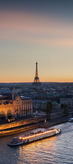 the eiffel tower towering over the city of paris