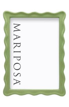 a green frame with the word marjoa on it's front and bottom