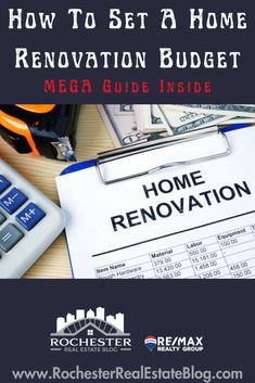 a clipboard with the title how to set a home renovation budget mega guide inside