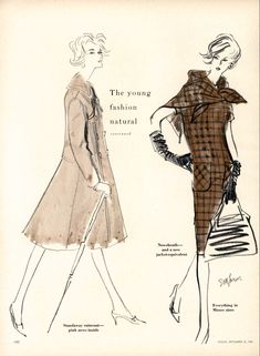 two women's coats and purses from the fall / winter 1950 fashion book