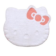 an image of a hello kitty face on a white background with pink and orange accents