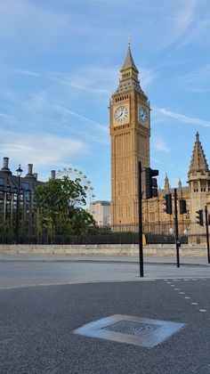 the big ben clock tower towering over the city of london