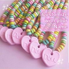 Cute Personalized Multicolor Charm Necklaces, Trendy Personalized Necklace For Birthday, Trendy Personalized Charm Necklace Gift, Trendy Customizable Necklaces For Personalized Gifts, Customizable Trendy Necklaces For Personalized Gifts, Trendy Customizable Necklace For Personalized Gifts, Trendy Personalized Charm Necklaces For Birthday, Trendy Personalized Charm Necklace For Birthday, Personalized Pink Charm Necklaces For Birthday Gift