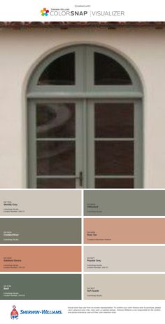 the color scheme for an exterior window and door