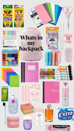 what's in my back pack for the school year? - everything you need