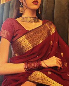 Red Sari, Saree Designs Party Wear