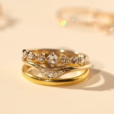 A subtle curved band with graduated diamonds and delicate milgrain detail. The Diamond Wave Band pairs with practically any piece with a center stone but can hold its own as well. Wave Diamond Ring, Jennie Kwon, Heart Ring, Pick Up, Wedding Rings, Diamonds, Engagement Rings, Band, Stone