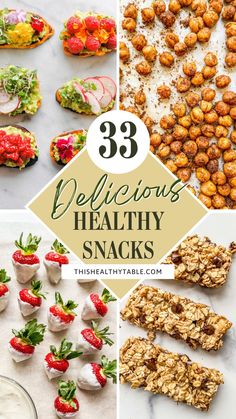 healthy snacks with the title overlay that reads 39 delicious healthy snacks