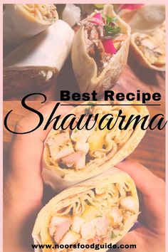 the best recipe shawarma with text overlay