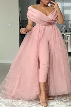 Tulle Jumpsuit, Jumpsuit Fitted, Tulle Skirts, Plus Size Formal, Lace Jumpsuit, Formal Casual, One Piece Outfit, Plus Size Jumpsuit