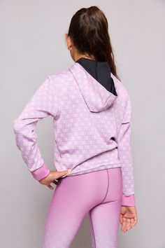 Inspired by the Pink Gingham dress that Barbie wore and everyone loved comes to life in your activewear. Channel your inner Barbie girl because everything is more fun with Barbie!The girls Astra Tennis pull over hoodie is a soft, stretchy court essential that wicks sweat so you can stay focused on your match. The bottom hem has an adjustable elastic band with toggle to achieve the perfect fit.Fabric: 43% Polyester 43% Nylon 14% Lycra This item is made to order Made in the USA Quick Dry Fabric UP Pink Activewear With Drawstring Hood, Pink Hoodie With Drawstring For The Gym, Pink Athleisure Tops For Running, Pink Sporty Hoodie For Workout, Pink Hoodie With Drawstring For Workout, Pink Workout Hoodie With Drawstring Hood, Sporty Pink Hoodie For Workout, Pink Athleisure Hoodie For Sports, Pink Fitted Hoodie For Loungewear