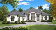 this is an artist's rendering of these luxury home plans for the floridan