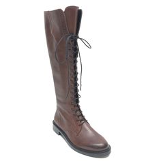 Brand: SAM EDELMAN Style: BOOTS KNEE FLATS Color: BROWN Size: 6.5 SKU: 293-29311-82205 CONDITION: GENTLY USED Classic Fall Boots With Lacing, Brown Lace-up Boots With Snip Toe For Winter, Brown Winter Boots With Lacing, Brown Boots With Lacing And Round Toe, Brown Laced Boots For Fall, Brown Snip Toe Combat Boots For Fall, Style Boots, Boots Knee, Flat Color