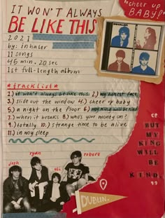 a piece of paper that has been altered to look like the band's poster