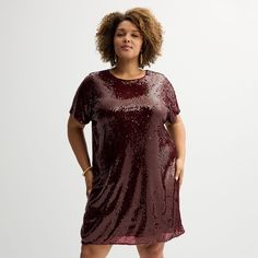 You'll love the playful, sparkling style of this Sequin Party Dress from Nine West.Click on this WOMEN'S GUIDE to find the perfect fit and more! You'll love the playful, sparkling style of this Sequin Party Dress from Nine West.Click on this WOMEN'S GUIDE to find the perfect fit and more! FEATURES Shift silhouette Boatneck Short sleeves Lace-up closure Fully lined Satin constructionFIT & SIZING Classic fit 39-in. length from shoulder to hem Mini length hits at the thighFABRIC & CARE Polyester Ma Sequin Party, Petite Size Chart, Sequin Party Dress, Womens Size Chart, Petite Size, Dress Clothes For Women, Nine West, Sequin, Party Dress