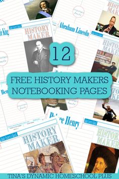 12 free history maker's notebooks for homeschool