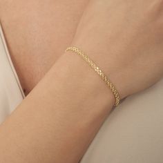 Material: Gold Carat: 14K (585) Solid Gold 14K Gold Bismarck Chain,Gold Chain Stacked Link Bracelet,Gold Bismark Bracelet,Bismarck 2.80mm Chain,Herringbone Stacked Chain,Gift for Her        Details 14K Solid Gold Plated is not gold it is real solid gold Gold Color Options; Material: Solid Gold Karat: 14 K (585) Weight : 1.30- 1.60 gr Chain width: 2.80 mm - All products are made to order in Turkey. - This product is sleek and stylish. It is produced carefully to make you and your loved ones happy Chain Type Bracelets Gold Women, Chain Model Bracelets Gold For Women, Gold Resizable Chain Bracelet, Gold-plated Gold Bracelet With Delicate Chain, Chain Bracelet Gold For Women, Women Gold Bracelet Designs, Traditional Gold-plated Chain Bracelet, Gold Bracelet For Women Classy, Gold Chain Designs For Women