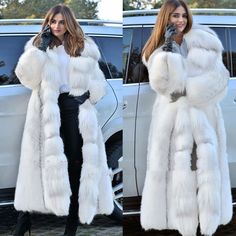 Long Fur Coat, Faux Coat, White Fur Coat, Womens Faux Fur Coat, Stitch Clothes, Coat Women Fashion, Fur Clothing, Fur Coats Women, White Faux Fur