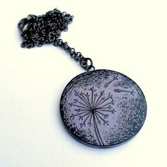 Lavender Dandelion Necklace Letting Go by blockpartypress on Etsy Polymer Clay Dandelion, Dandelion Necklace Diy, Purple Hallmarked Round Pendant Necklaces, Purple Dandelion, Dandelion Brooch, Spiritual Lavender Pendant Jewelry, Seed Necklace, Dandelion Necklace, Dandelion Seed