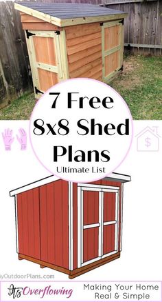 the 7x8 shed plans with text overlay