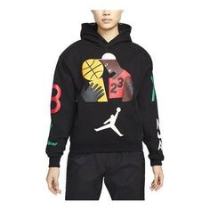 (WMNS) Air Jordan x Nina Chanel Abney Hoodie 'Black' DO4159-010 Black Sportswear Hoodie For Outdoor Activities, Black Hoodie With Drawstring Hood For Outdoor Activities, Black Sweatshirt With Drawstring Hood For Outdoors, Black Sweatshirt With Double-lined Hood For Outdoor Activities, Black Double-lined Hooded Sweatshirt For Outdoors, Black Sporty Hoodie For Winter Sports, Urban Black Sweatshirt For Outdoor Activities, Black Hooded Sweatshirt For Winter Sports, Black Hoodie With Ribbed Cuffs For Outdoor Activities