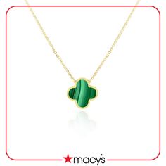 in stock Four Leaf Clover Necklace, Yellow Gold Solitaire, Dress Heels, Clover Charm, Necklace Clasps, Clover Necklace, Necklace Chain Lengths, Wedding Watch, Green Necklace