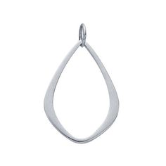 This sterling silver teardrop-shaped pendant features a bright finish and an open design; it works great as a stand-alone piece in a necklace or earrings, and work well as a starting point for creating custom designs. The open teardrop makes it simple to attach additional drops or dangles to the pendant. The pendant includes a closed ring for ease of attachment—either to a chain or other design elements. Modern Hypoallergenic Teardrop Jewelry, Modern White Gold Teardrop Earrings, Modern Pear-shaped Sterling Silver Jewelry, Modern Sterling Silver Pear-shaped Jewelry, Modern Silver Teardrop Jewelry, Modern White Gold Teardrop Pendant Jewelry, Modern Sterling Silver Teardrop Jewelry, Modern Hypoallergenic Teardrop Pendant Jewelry, Modern Nickel-free Teardrop Pendant Jewelry