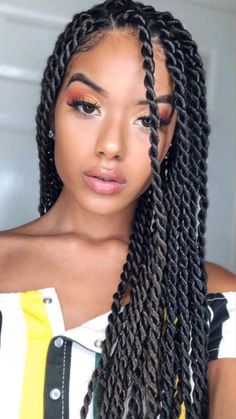 Havana Twist Braids, Jumbo Twists, Senegalese Twist Braids, Senegalese Twist Hairstyles, Twist Braid Hairstyles, Beautiful Braids, African Braids Hairstyles, African Braids, Braided Hairstyles Easy