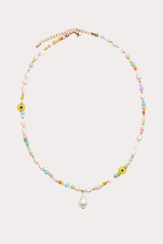 Multicolor beaded necklace with pearl drop, 16"-18" Content + CareDo not get wetAvoid contact with lotions and fragrancesFreshwater Pearls, Alloy & Beads Multicolor Beaded Necklaces With Pearl Drop, Multicolor Beaded Necklace With Pearl Drop, Multicolor Pearl Drop Beaded Necklace, Multicolor Pearl Drop Necklaces With Round Beads, Multicolor Round Beads Necklace With Pearl Drop, White Teardrop Beaded Necklace, Pottery Diy, Necklace With Pearl, Pearl Drop Necklace