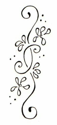 a black and white tattoo design with swirls