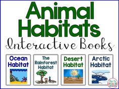 an animal habitats interactive book for children