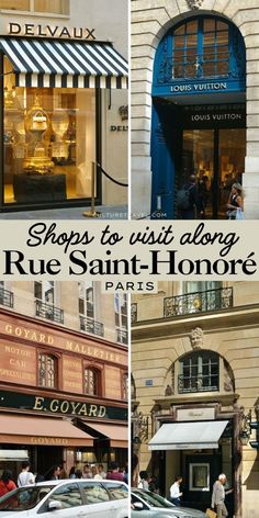 shops to visit along rue saint - honore paris, france part 2 / 3