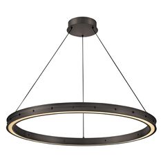 a large circular light fixture with an oval design on the bottom and round lights above it