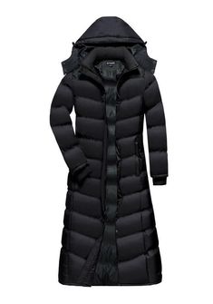 Women Full Length Puffer Maxi Coat Water Resistant Coat With Hood, Long Puffer Coat, Jacket Parka, Padded Coat, Down Jackets, Women Maxi, Water Resistant Fabric