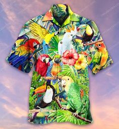 Parrot Lovely Life Limited Edition - Hawaiian Shirt - Hawaiian Shirt For Men, Hawaiian Shirt For Women, Aloha Shirt Summer 2024 Design By Snorider Fashion. A shirt is more than just a piece of fabric; it's a canvas for self-expression and a symbol of style. Crafted from a variety of materials, including comfortable cotton, luxurious silk, or versatile polyester, shirts come in countless styles to suit every occasion. Whether you're donning a classic long-sleeved button-down for a formal event or Men Hawaiian Shirt, Tropical Shirts, Cool Hawaiian Shirts, Beach Casual, Cool Hoodies, Mens Hawaiian Shirts, Aloha Shirt, Beautiful Hats, Hawaii Shirt