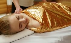 One or Two 20-Minute Sauna-Blanket Sessions at Thirty 3 Touch (Up to 46% Off) Esthetic Business, Body Wrap Spa, Seaweed Wraps, Infrared Body Wrap, Smoothie Detox, Body Wrap, Spa Essentials, Body Wraps, Body Exfoliator