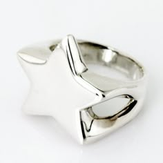 Silver Star Ring Classic Silver Star Shaped Rings, Star Shaped Signet Ring With Polished Finish, Silver Star-shaped Formal Rings, Silver Star-shaped Ring For Formal Occasions, Silver Star Ring, Star Accessories, Edgy Jewelry, Ring Man, Indie Jewelry