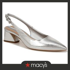 in stock Block Heel Slingback, Silver Pumps, Slingback Pump, Franco Sarto, Block Heels, Buy Online, Faux Leather, Pumps, Heels