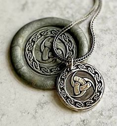 "This silver pendant features the Horns of Odin. The impression is from wax seal stamp and hand torched an finished. This silver content is .999 fine silver which is more pure that sterling. Each pendant is made  to order an is one of a kind. 7/8\" diameter." Spiritual Silver Necklace With Engraving Option, Sterling Silver Stamped Necklaces, Stamped Sterling Silver Necklaces, Stamped Silver Sterling Necklace, Antique Silver Stamped Jewelry For Gift, Symbolic Stamped Necklace For Anniversary, Antique Silver Necklace With Engraving Option, Antique Silver Necklace With Engraving Option For Gift, Antique Silver Sterling Silver Keepsake Jewelry