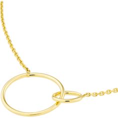 Step into the spotlight with the elegance of the Interlocking Open Circles Pendant Necklace by Olas d'Oro—a masterpiece that effortlessly marries style and sophistication. Crafted from exquisite 14K yellow gold, this pendant necklace is a symbol of timeless elegance that will elevate your every look.The beauty of this necklace lies in its simplicity and versatility. The interlocking open circles design symbolizes unity and connection, making it a perfect gift to celebrate the bonds of love, frie Modern Gold Plated Necklace For Weddings, Elegant 14k Gold Chain Necklace For Wedding, Polished Oval Link Necklaces For Weddings, Oval Link Necklaces With Polished Finish For Weddings, Elegant Round Cable Chain Jewelry, Formal Round Chain Necklace With Adjustable Chain, Modern Round Chain Necklace For Formal Events, Modern Chain Necklace For Formal Occasions, Elegant 14k Yellow Gold Chain Necklace