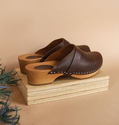 "OUR CLOGS Clogs are very comfortable, your feet will thank You when sliding into KULIKSTYLE wooden clogs. Comfort and fashion came together in the simple stylish slingback low heel clogs. Sole is made from one pice of wood which do not needs special treatment, upper is made from top quality leather. SHIPPING FREEshipping wordwild - we used GLOBAL EXPRESS - arriving in 6-7 business days. Express shipping UPS - paid extra - 3-4 Business days (please send us your hone number for the courier) SIZE Bohemian Shoes, Brown Clogs, Swedish Clogs, Wooden Clogs, Clog Heels, Slingback Shoes, Leather Clogs, Orange Leather, Leather Mules