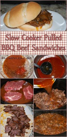 slow cooker pulled bbq beef sandwiches are the perfect way to use up leftover meat