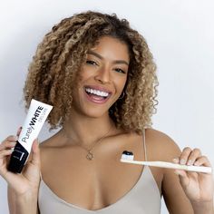 INFUSED WITH COCONUT OIL & ACTIVATED CHARCOAL - It’s time to brush your teeth with the good stuff - Our Advanced Whitening Toothpaste is formulated with vegan and natural ingredients. We believe in quality and ensuring visible results. Our toothpaste is twice the size of regular toothpaste for more consistent results. Start whitening while you brush and thank us later. Brighter Teeth, Charcoal Toothpaste, Brush Your Teeth, Tooth Sensitivity, Stained Teeth, White Smile, Natural Teeth Whitening, Kissable Lips, Diy Hair Care